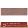 thumbnail image 4 of Well Woven Medusa Odin Solid & Striped Coral 2'7" x 9'10" Indoor/Outdoor Flat-Weave Runner Rug, 4 of 8