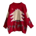 thumbnail image 2 of Christmas Sweaters for Women 2025 Long Sleeve Crewneck Xmas Tree Sequin Cute Pullover Sweater Jumper Tops, 2 of 7