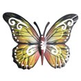 thumbnail image 1 of Mariposa de hierro forjado, decoración para colgar en la pared del hogar, Hardware, colgante artesanal, amarillo, 1 of 9