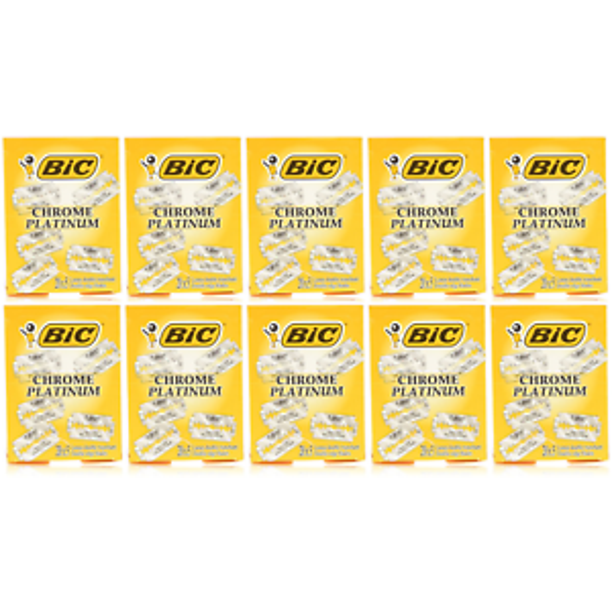 BIC Chrome Platinum Double Edge Safety Razor Blades, 1000 Blades