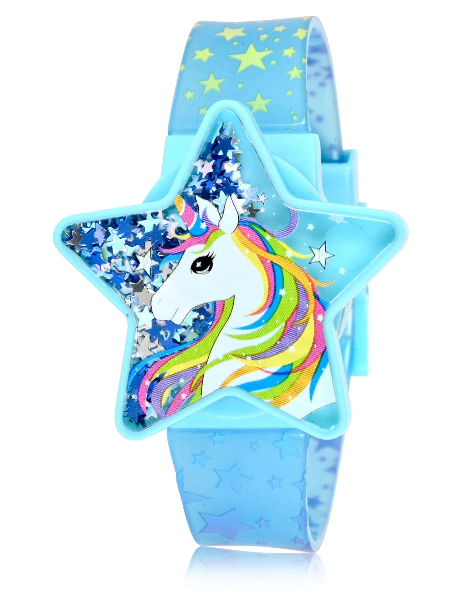 Wonder Nation Unisex Children's Star Case Unicorn Mood LCD Watch - WN4145WM