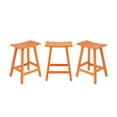 thumbnail image 6 of Costaelm 24" Poly Outdoor Patio Counter Stool (Set of 3), Orange, 6 of 6