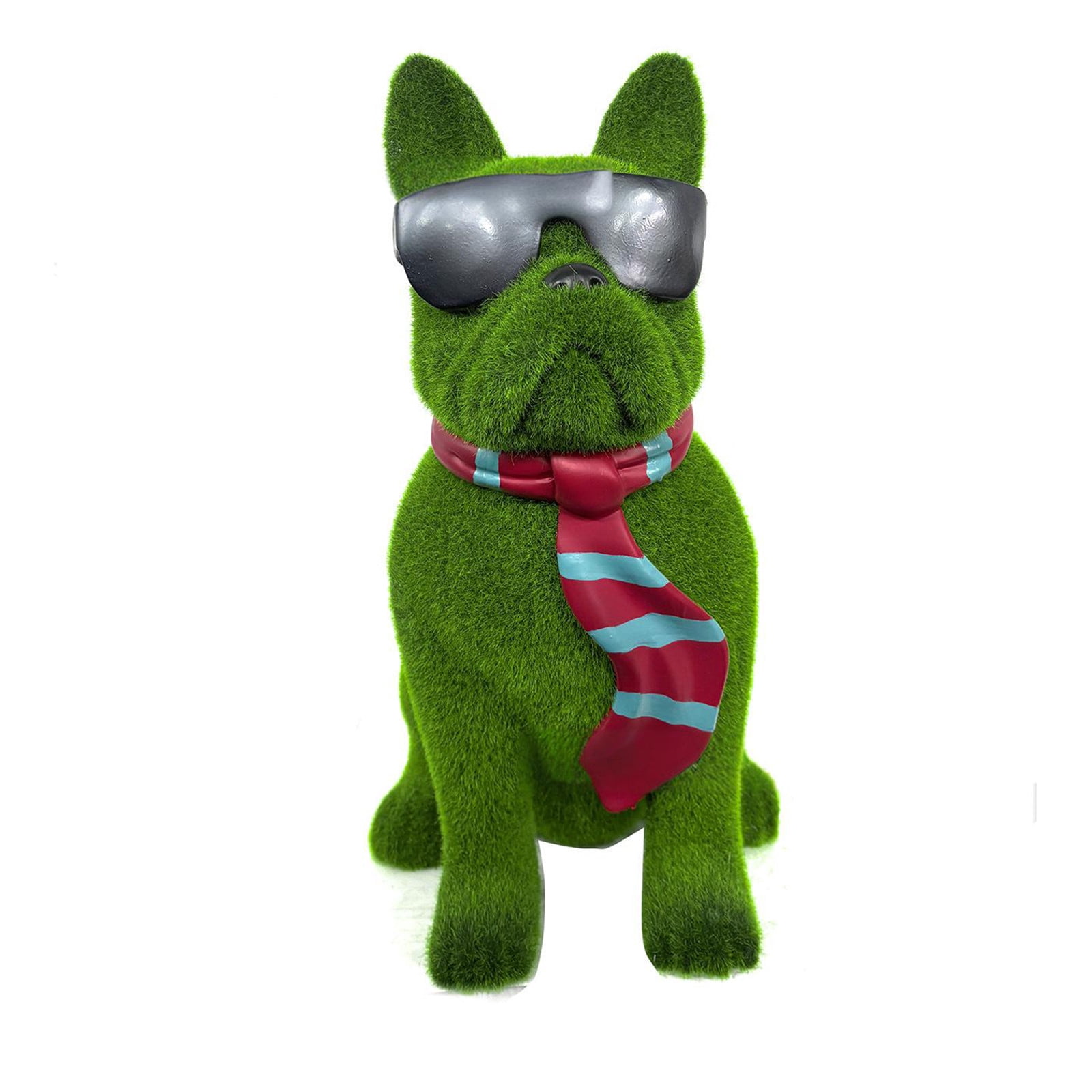 Resin Dog Garden Statue, Cute Green Decor Figurine, Ideal Gift for Outdoor Yard Art Patio Home Garden Displays