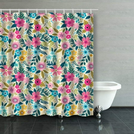 Bsdhome Amazing Seamless Fl Pattern, Bright Patterned Shower Curtains