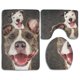 thumbnail image 1 of ABPHQTO Lindo perro pitbull suger Juego de alfombras de baño de 3 piezas Alfombra de baño Alfombra de contorno y tapa de inodoro, 1 of 2