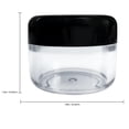 thumbnail image 2 of Beauticom 6 Pieces High Quality 30 Gram 30 ml (1 oz) Travel Jars with Round Black Lids for Creams, Salves, and Product Samples, 2 of 2