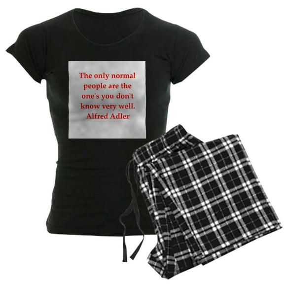 CafePress - Alfred Adler Quotes Women's Dark Pajamas - Women's Short Sleeve Print T-Shirt and Pants Dark Cotton Pajama Set