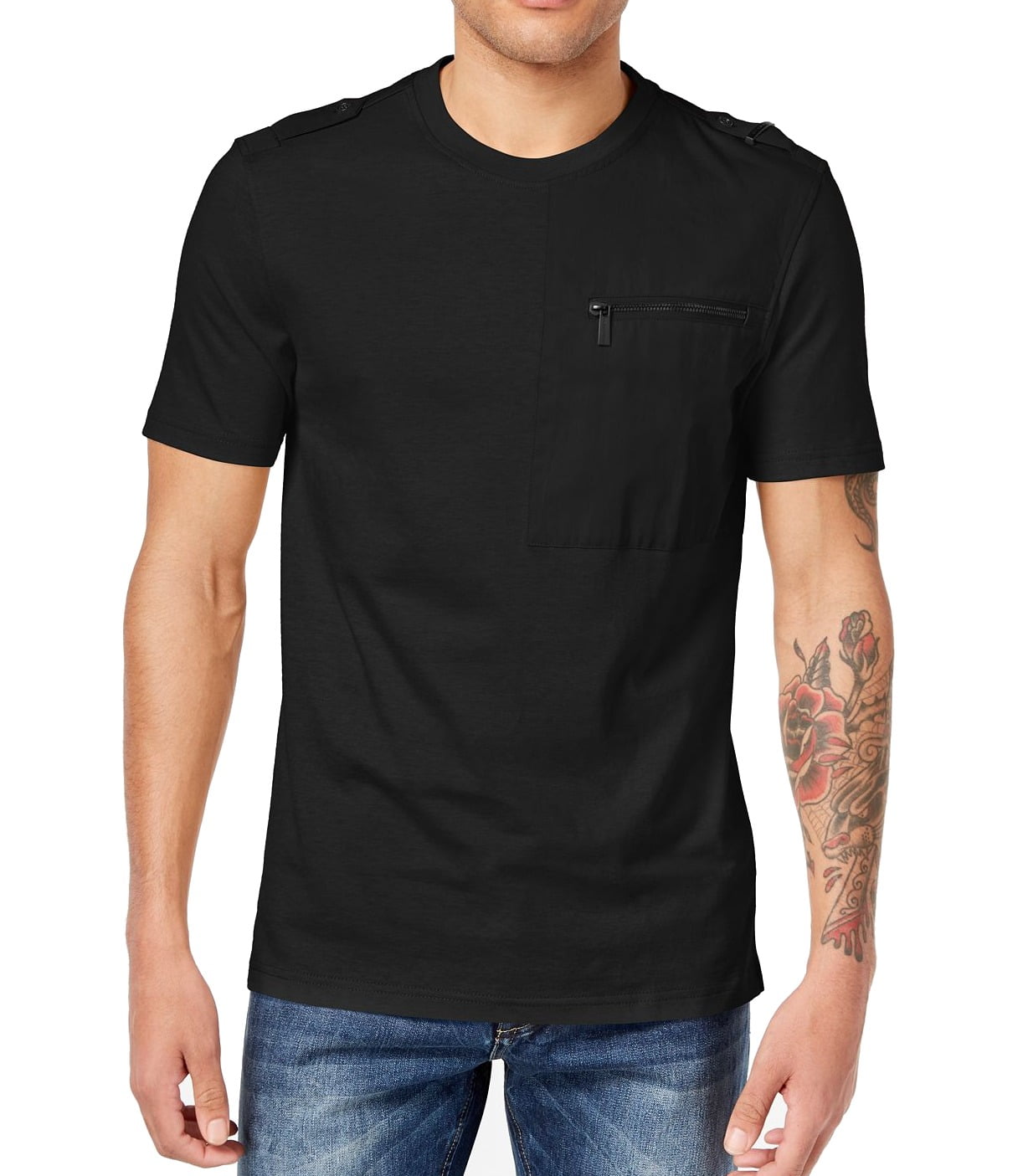 Sean John Mens TShirt Big & Tall ZipPocket Crewneck Tee 4XL