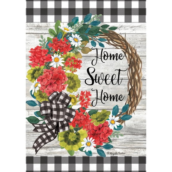 Briarwood Lane Garden Flag 12x18 For Outdoor Geranium Wreath Summer For Summer Garden Flag Flags For Outside
