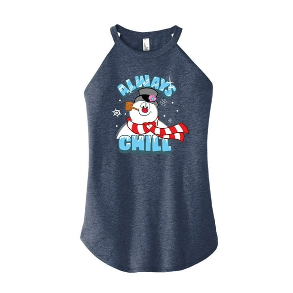Frosty The Snowman - Christmas - Always Chill - Juniors High Neck Tank Top