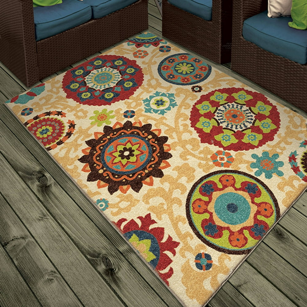 Orian Rugs Indoor/Outdoor Medallions Fahri Multi Area Rug