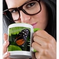 thumbnail image 2 of 3dRose, Tiger Longwing butterfly, Indianapolis, IN - US15 AJE0003 - Adam Jones, 11oz Two-Tone Green Mug, 2 of 7