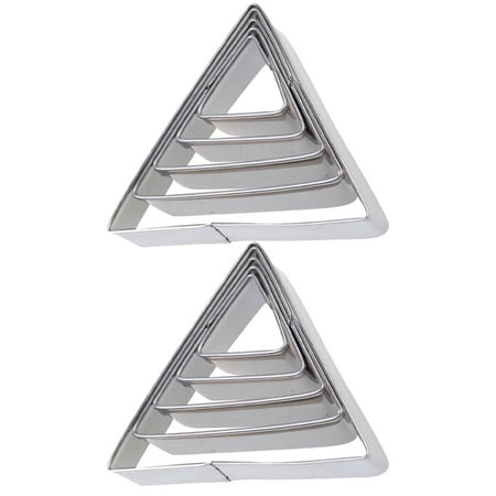 

NICEXMAS 10pcs Triangle Cookie Mould Stainless Steel DIY Biscuits Mold Kitchen Baking Tool for Home Shop (Silver)