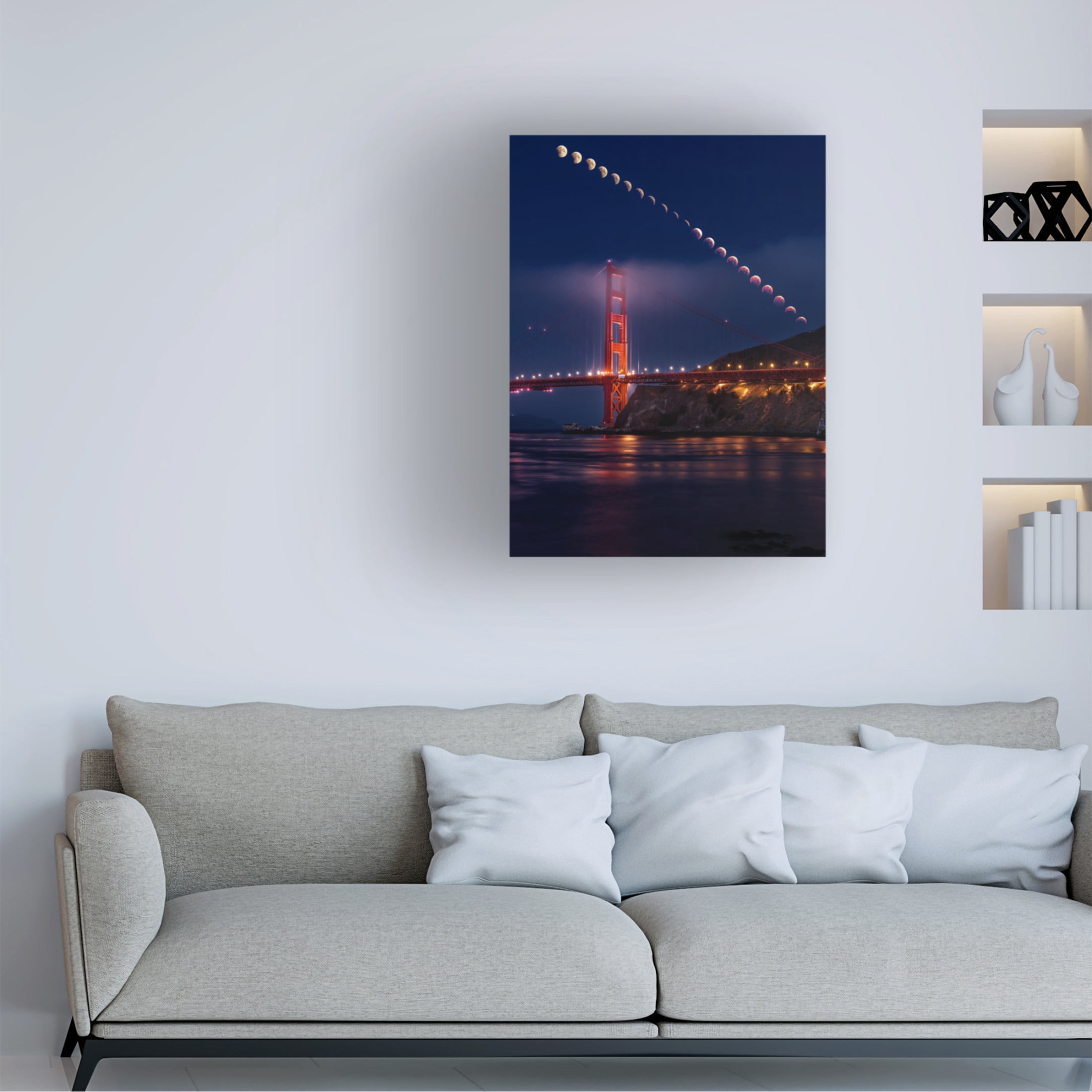 Trademark Fine Art Chengming Super Moon Lunar Eclipse Canvas Wall Art