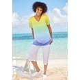 thumbnail image 6 of Woman Within Plus Size Short-Sleeve V-Neck Shirred Tee, 6 of 6