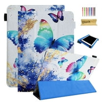 TECH CIRCLE Universal Case for 9.6" to 10.5" Tablet - Fold Stand Leather Case for Onn 10.1" /Galaxy Tab A7,A8 /Lenovo Tab 10.1 10.3 /Most 10 10.1 10.3 10.4 10.5 Inch Android Tablet, Marble Butterfly