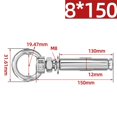 thumbnail image 1 of 304 Stainless Steel Expansion Bolts With Rings Wall Anchors Eye Screws 6/8/10mm, 1 of 6