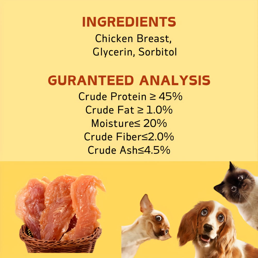 100g/500g(3.53oz/1.1LB )Chicken For Dogs, Chicken Dog Treats For Small Dogs, Medium Pets And Large Breeds, Natural Dog Treats, Dried Chicken Dog Treats, Healthy, High Protein, Easy To Digest