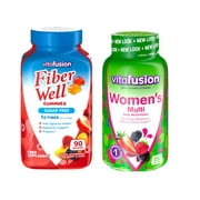 Vitafusion Fiber Well Sugar Free Fiber Supplement & Womens Multivitamin Gummies