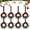 Black/Red Check, variant on Christmas Mini Wreaths, Set of Small Artificial Pine Cabinet Rings with Bows & Berries, Holiday Door & Window Decor, Hanging Indoor Outdoor Christmas Decorations (Black/Red Check, 10PCS)