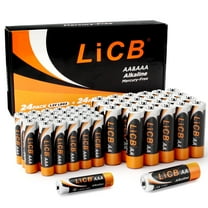 LiCB 1.5V Alkaline AA & AAA Batteries (24 Double A 24 Triple A), 48-Count Value Pack