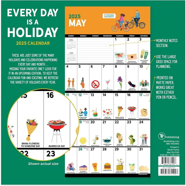 2025 Every Day's A Holiday Mini Calendar - Walmart.com 2025-every-day-s-a-holiday-mini-calendar-walmart-com