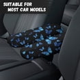 thumbnail image 3 of Yuyamidu Blue Butterfly Auto Seat Armrest Covers Easy to Install Car Armrest Cover Replacement Reusable Armrest Decorative Accessories for Most Cars, 3 of 7