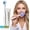 White Home Whitening, variant on iMusthav Foldable Travel Sonic Electric Toothbrush, Compact White, Battery Powered for Travel