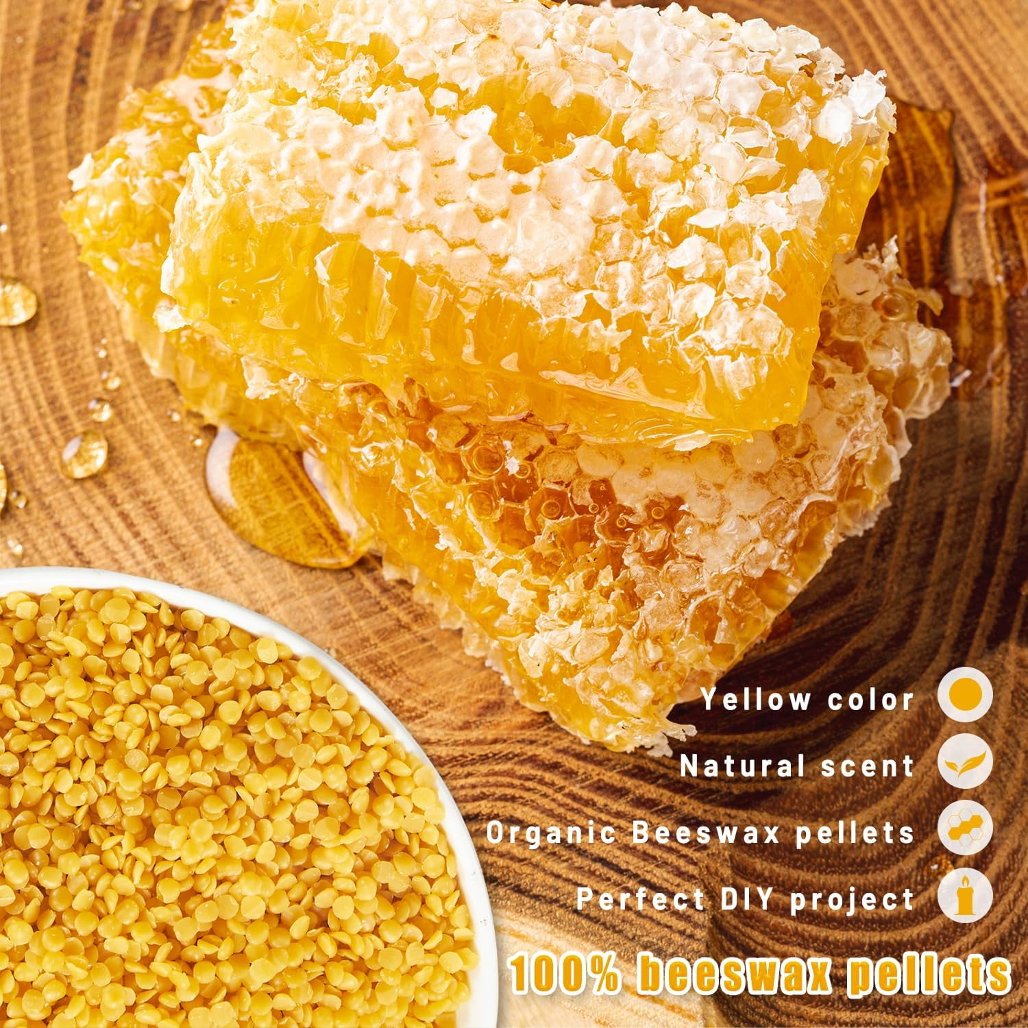 Beeswax Candle Making Kit with Electric Wax Melter for Adult 5lbs Bees and DIY Art&Craft