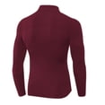 thumbnail image 2 of Minnieouse Ropa interior térmica para hombre, Otoño, cuello alto, alto elástico, camisetas para hombre, manga, jersey para exteriores, ropa, Camisetas Vino rojo, 2 of 6