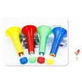 thumbnail image 1 of WEUVEB 12Pcs Telescopic Trumpet Plastic Musical Instruments Assorted Colors for Sports Game Fun, 1 of 8