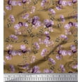 thumbnail image 1 of Soimoi Poly Georgette Fabric Leaves & Peony Floral Decor Fabric Printed Yard 42 Inch Wide, 1 of 3