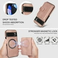 thumbnail image 4 of ELEHOLD Case for Google Pixel 9A, 2-in-1 Magnetic Shockproof Leather Wallet Flip Case Cover, Detachable Card Holder with Stand,Rosegold, 4 of 5