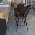 thumbnail image 2 of Flash Furniture Lyla 30"H Square Adjustable Mid Back Barstool, Brown, 2 of 12