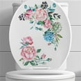 thumbnail image 4 of Floral Toilet Stickers PVC Flower Murals Lightweight Self-adhesive Paintings For Bathroom Decoration, 4 of 9