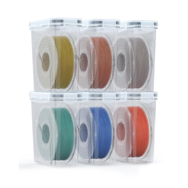 Caja de almacenamiento para filamento AMZPro, paquete de 6, 4 L, impermeable y a prueba de polvo