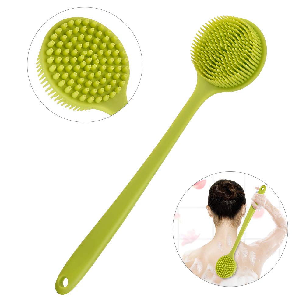 GLiving Silicone Bath Body Brush, Soft Back Brush Remove Exfoliating