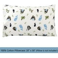 thumbnail image 5 of Ocean Blue Whale Ships Sail Monkey Island 3 Piece White Cotton Toddler Sheet Set, 5 of 7
