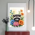 thumbnail image 2 of Diamond Art Kit for Adults, Raccoon Floral Portrait Illustration Diamond Painting for Adults Beginners, DIY Diamond Art Painting Kits, 5D Diamond Painting Crafts for Home Decor 12x16 Frameless, 2 of 7