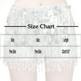 thumbnail image 2 of Womens Sequin Tassel Skirts Sparkly Rave Fringe Hip Scarf Belly Dance Party Festival Skirt Red, Free Size, 2 of 2