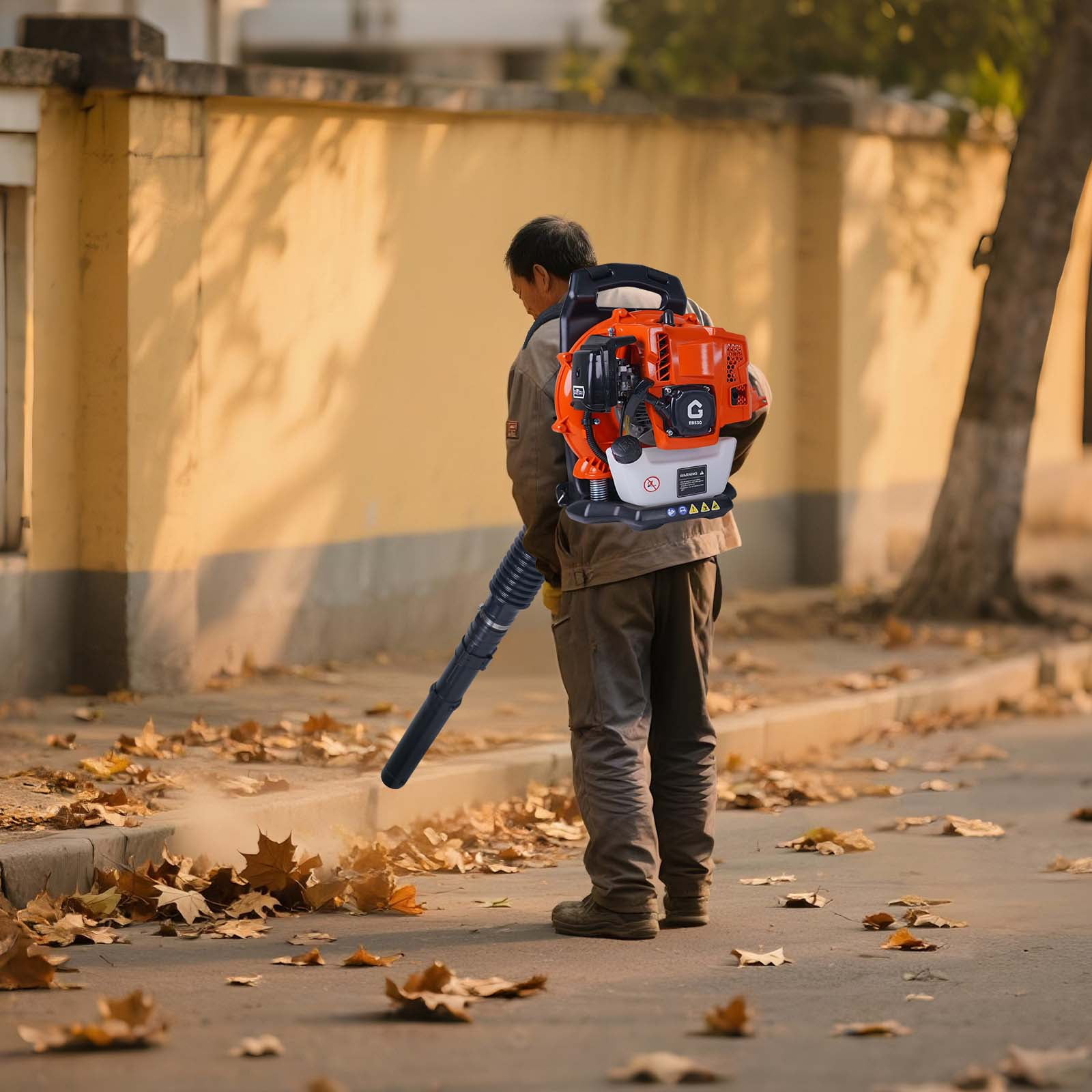 Wildbreak Gas Leaf Blower with Backpack, 52 CC, 2.2 HP, 780 CFM, 270 mph, Orange