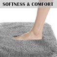 thumbnail image 4 of Rug Non Slip Bath Mat (16 x 24, Grey) Water Absorbent Soft Microfiber Shaggy, Machine Washable Bath Rug for Bathroom Thick Plush Rugs for Shower, 4 of 4