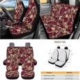 thumbnail image 3 of KUIFORTI Red Camo Car Seat Covers Full Set Easy Installation Set of 15 Front Rear Seat Covers Steering Wheel Cover Car Seat Belt Cover Durable Elastic Fabrics Fits for Cars Truck SUV, 3 of 6