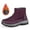Z02 Purple, variant on Mens Snow Boots Winter Shoes for Women 2025 Platform Couples Winter Warm Slip On Mid Top Boots Z02 Purple Size 7