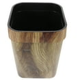 thumbnail image 3 of 1PC Retro Creative Rubbish Bin Home Imitated Solid Wood Trash Can (L Size 14 L), 3 of 9