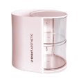 thumbnail image 1 of Dust-proof Makeup Sponge Organizer with Lid, Multi-functional Vanity Storage Box for Beauty Blenders, Powder Puffs, Lipsticks & Brushes, Clear Desktop Cosmetic Display Case-(c)$-, 1 of 7