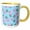 Yellow/White, variant on 3drose, English Cottage Shabby Chic Pink Roses on Sky Blue, 15oz Mug
