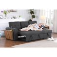 thumbnail image 2 of Devion Furniture Polyester Reversible Sectional Sofa, Dark Gray, 2 of 21