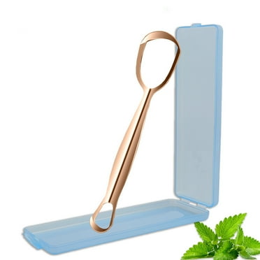 RAGUPEL 2Pcs Tongue Scraper,Metal Tongue Scraper,Oral Care,Double-Effect Bad Breath Treatment for Adults,Tongue Cleaner