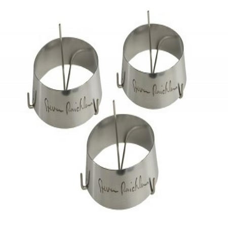 Steven Raichlen Best of Barbecue Stainless Steel Grilling Ring with Spike Set of 3 (3-inch
